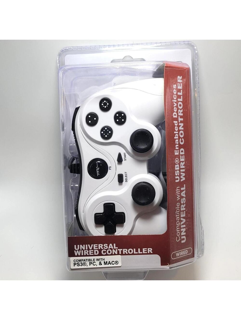 PlayStation 3 Wired Controller for PS3 / PC / USB by TTX Tech - White